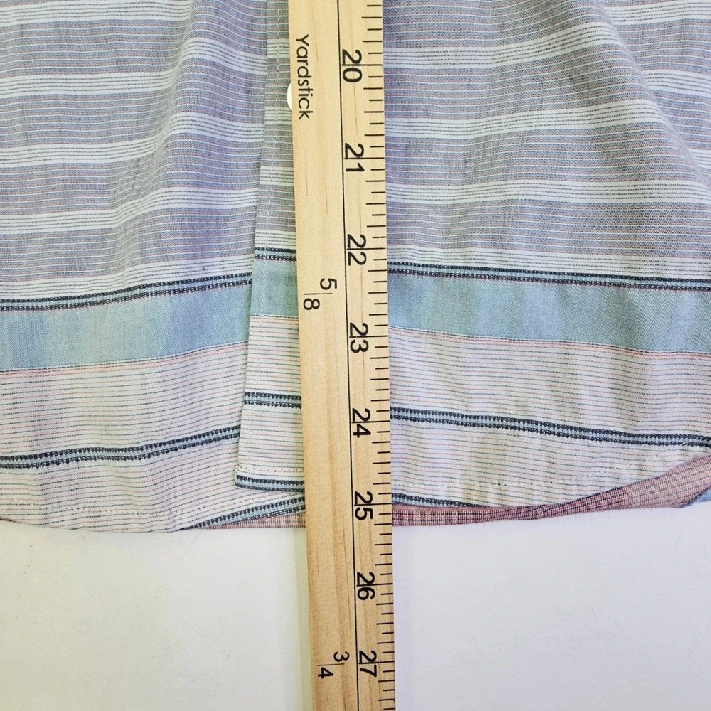 Original Penguin Mens Heritage Slim Fit Striped Short Sleeve Button Up Shirt S - Picture 10 of 11